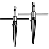 Kegelreibahlen-Set mit T-Griff, 5–16 mm, 3–13 mm, Stegstiftloch, konische Reibahlen, 6 geriffelte Fasenbohrwerkzeug, 2 Stück