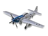 TAMIYA 300060749 Other License 300060749-Luftfahrt, 1:72 P-51D Mustang North American, originalgetreue Nachbildung, Plastik Bausatz, Basteln, Modellbausatz, Zusammenbauen, unlackiert, Mittel