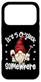 Hülle für iPhone 17 Pro Funny Wine Dad GNOME for Men & Women Its 5 O Clock Somewhere