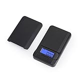 CRILSTYLEO 1Stk digitale schmuckwaage gramm batteriebetrieben space saver unkrautbrenner hochpräzise Digitalwaage Tasche für Schmuckwaagen Miniwaage digital Black
