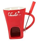MOLUCKFU 1 Satz Ofen Zum Schmelzen Von Schokolade Schokoladenschmelzer Für Partys Schüssel Fondue-schokoladendose Schokolade Für Fondue Kerze Schmelztiegel Schokolade Rostfreier Stahl Rot