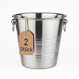 BigDean Sektkühler klassicher Sektkübel aus Edelstahl