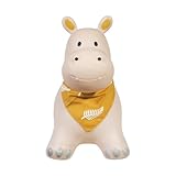 Kindsgut Hüpf-Tier für Kinder, dezente und Moderne Farben, liebevolle Details, inklusive Luftpumpe, Hippo
