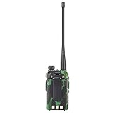 Bonnlo Dual Band Funkgerät für UHF VHF, Walkie Talkie mit 1800 mAh Akku, Kopfhörer für Erwachsene, Grün