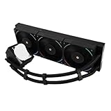 GRwzuPUEG 3,5-Zoll-LCD-Bildschirm Mjolnir Vision 360 ARGB Wasserkühlung Kühler Ersatz für LGA1851 LGA1700 AM5 AM4(360 Black ARGB)