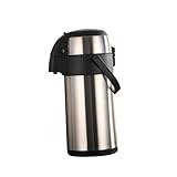 Alipis Druck Isolierkanne Edelstahl 2,5 L Lebensmittelecht Pp Pumpe Thermosflasche für Zuhause Büro Reise