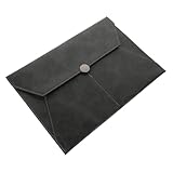 SECFOU Dokumententasche Aus Leder Empfangsbehälter Aktenaufbewahrungstaschen Aktenaufbewahrungstasche Aus Kunstleder Kleine Kunstledertasche Aktenordner Aus Kunstleder Dateiordner Grey