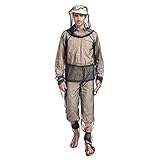 SunaOmni Anti-moskito-Anzug Biene Beweis Abenteuerkleidung Mit Mantel Handschuhe Hosen Sommer Anti-moskito Leichte Anti-moskito-Kleidung Für Camping Radfahren Angeln Wandern Schwarz L/XL 4pcs