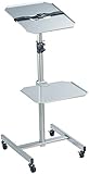 General Office Beamerwagen: Variabler Profi-Projektor-Wagen mit 2 Ablage-Ebenen (Beamertisch, Beamerständer, Notebookständer)