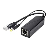 Oxxggkao POEs Splitter für Switching Port, CCTV Kamera, 30 W, 100 Mbit/s, RJ45 auf 5,5 x 2,1 mm, Stromversorgung, Power Over Ethernet Splitter