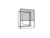 Windhager Insektenschutz Rollofenster zum Einhängen, Insektenschutz-Rollo, Fensterrollo als Mückenschutz, Fliegengitter, Selbstbausatz 100 x 160cm, anthrazit