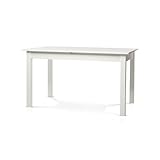 smart Esstisch 140x80 cm Weiß, Küchentisch ausziehbar bis 180 cm, Esszimmertisch aus Holzwerkstoff inkl. erweiterbare Auszugsplatte, moderner Tisch für bis zu 8 Personen