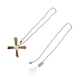 DOITOOL 1 Satz Lüfter zieht mit Stecker vintage deckenventilatoren retro deckenventilator Kronleuchter Deckenventilator mit LED-Licht Lüfterkettenverlängerung Lüfterlampe zieht Silver