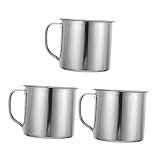FONDOTIN 2 Sätze 2 Sets Wasserbecher Kaffeetasse Mit Deckel Teetasse Kaffeebecher Wasserflasche Wasserflaschenbecher Teebecher Trinkbecher Silber 304 Edelstahl 3 3 Stück * 2