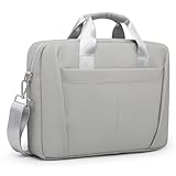 GAOCHY 15-16 Zoll Laptop Umhängetasche Business Aktentasche Wasserabweisend Computer Messenger Taschen, Kompatibel mit MacBook Pro 16, MacBook Air 15 M4 2025, 15,6 Zoll Aspire, Vivobook, Grau