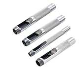 Lochstanzer-Set aus Stahl, 3 mm, 5 mm, 7 mm, 9 mm, 4 Stück, hohles Lederstanzer-Set, ein Original-Zubehör