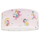 Dalber Lampe kinderzimmer, Deckenleuchte Kinder, Deckenlampe kinderzimmer, Deckenleuchte für Kinder Fairy Dreams Rosa Feen