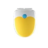 Familien-Toilettensitz mit Kindersitz, eingebauter Toilettendeckel für Erwachsene und Kinder, langlebig und leicht zu reinigen, gelbe Farbe