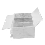 Wimpernverlängerungs-Vitrine, staubdichtes Marmor-Textur-Wimperntransplantations-Organizer-Fach für Schönheitssalon(Weiß)