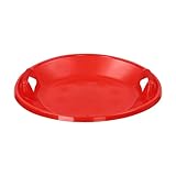 Schneeschlitten Kunststoffrodel aus HDPE Bob Schlitten zum Rodeln 64 * 7.5cm Runder Schnee-Schlitten für Unisex Kinder Erwachsene Wintersport