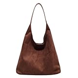 TIAASTAP Tote Bag Wildlederimitat Handtasche Damen Groß Shopper Tasche Shoulder Bag Uni Bag Hobo Tasche Gross Schultertasche Slouchy Bag Beuteltasche Damen-Shopper