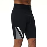 Owntop Herren Neoprenhose - 2mm Neoprenanzug-Shorts, Warm Halten für Surfen Schnorcheln Schwimmen Tauchen Neoprenanzug-Unterteile, Herren Grau L