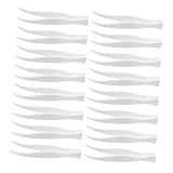 FRCOLOR 100 Stück Kunststoff Gebogene Pinzetten für Ergonomisch Geformt Sanft zur Haut für Wimpernverlängerung Nageldesign und Professionelle Hautpflege