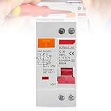 Fi Schutzschalter 16A, AC 230V 30mA C16 1P+N Leitungsschutzschalter, Hutschiene Auslaufschutz Überlastschutz Fehlerstromschutzschalter, FI/LS Schalter Sicherungsautomat, Fehlerstromschutzschalter