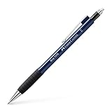 FABER-CASTELL 134551 - Druckbleistift GRIP 1345 navy blue, Härtegrad B, Minenstärke 0.5 mm, mit integriertem Radiergummi, 1 Stück