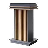 ZYHAOYAN Rednerpult aus Holz, Lehrerpult for Klassenzimmer, Lehrer-Stehpult for Klassenzimmer, doppelte Ablage, Stabiler breiter Fuß, ideal for Kirchen, Schulen, Versammlungen und Vorträge