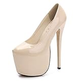 High Heels Stiletto-Plateau-Absätze für Damen, geschlossene Zehen, Elegante Pumps, Sandalen, 17,8 cm, Party, Hochzeit, Pumps Origin China