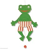 matches21 Hampelmann Frosch Holz Bausatz Werkset Laubsägevorlage Holzbausatz tolles Bastelset für Kinder ab 9 Jahren