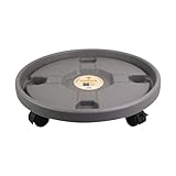 Rollender Pflanzenständer Schwerlast, Pflanzen-Caddy mit Rädern, Pflanzgefäß-Roller, Pflanzkübelwagen, Pflanzenständer, runder Gartenblumenwagen, bewegliche Räder, Rollständer für Pflanztopf