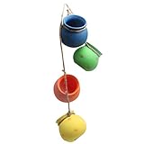 Cabilock Keramik-Blumentöpfe, 4 Stück, kleine Blumentöpfe, ideal für Innendekoration, Außengärten