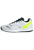 adidas Herren Courtflash Speed 2 Mens Tennis Shoes Tennisschuhe, Cloud White/Silver Metallic/Lucid Lemon, 45 1/3 EU