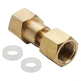 CGA-320 auf CGA-580 Gasflasche Adapter, Messing Schweißgeräte Gasanschluss für Argon Regulator, für TIG MIG Hochdruckgasanschluss Fitting