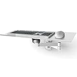 Verstellbare Aluminium-Tastaturablage mit wandmontierter Maus-Plattform für Büro, platzsparender Armständer