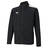 PUMA Unisex Kinder Teamliga Training Jacket Jr Sweater, Puma Black-puma White, 152 EU