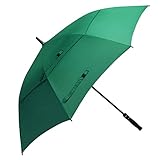 Amazon Brand - Eono 68 Inch Automatische Öffnen Golf Schirme Extra Große, Übergroß Doppelt Überdachung Belüftet Golfschirme, Winddicht Wasserdichte Stock Regenschirme, Reise Golfschirm - Grün