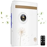 Luftentfeuchter Elektrisch Entfeuchter Keller,2200mL Raumentfeuchter Dehumidifier Mit Fernbedienung 24h Timer UV-Reinigung LED Display Luftentfeuchter Automatisches Abtauen Gegen Feuchtigkeit Schimme
