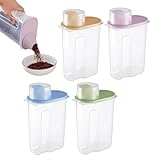 Mehlbehälter | 4 Stück, 2,5 l, transparent, luftdichte Organisation, Aufbewahrungsbehälter für Küche, für Lebensmittel, Speisekammer, Reis, zum Backen von Getreide, getrocknete Kekse, Snack