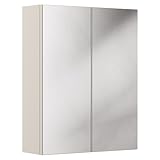 Lomadox Badezimmer Spiegelschrank Spiegel mit 60 cm Breite in Kaschmir, 2-türig