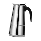 OFFSCH Kaffeekanne Aus Edelstahl Herd Kaffeemaschine Schnelle Kaffeezubereitung 6 Tassen Robust Und Langlebig Küche Espresso Utensilien
