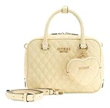 GUESS Handtasche Umhängetasche Atabey Box Satchel Yellow hellgelb
