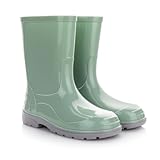LEMIGO Unisex Kinder Gummistiefel Regenstiefel Regenschuhe OLI 20-35 EU (Minze, EU Schuhgrößensystem, Grundschulkind, Numerisch, M, 33)