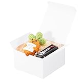 UnicoPak Geschenkboxen, 12,7 x 12,7 x 7,6 cm, Weiß, ideal für Geburtstag, Weihnachten, Party, hausgemachtes Geschäft, 10 Stück