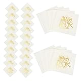 HAWILLOSCH 50 Blatt Papierhandtuchserviette dekorative Servietten weiße Blumenservietten Gästeservietten einwegtischdecken geburtstagsservietten Party-Papierservietten Party-Servietten-Dekore
