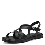 Tamaris Sandalette Damen Vegan Flach schwarz,EU 40