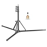 Walimex pro GN-806 Lampenstativ 215cm - klappbares kompaktes Lichtstativ aus Aluminium, Höhe 57-215 cm Traglast 5kg, für Fotografie Studio Mobil Video
