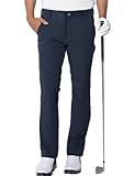 AOLI RAY Herren Golfhose Lang wasserdichte Golf Stretchhose Schmale Passform Golf Trousers Slim fit Stretch Golfhose Lang Golf Pants Navy XL
